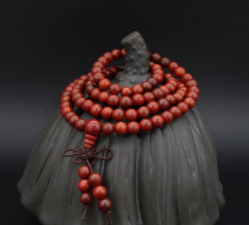 Collier Bouddhiste bois de rose 108 perles